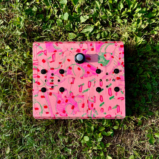 folk art stereo speaker #4 (pink)