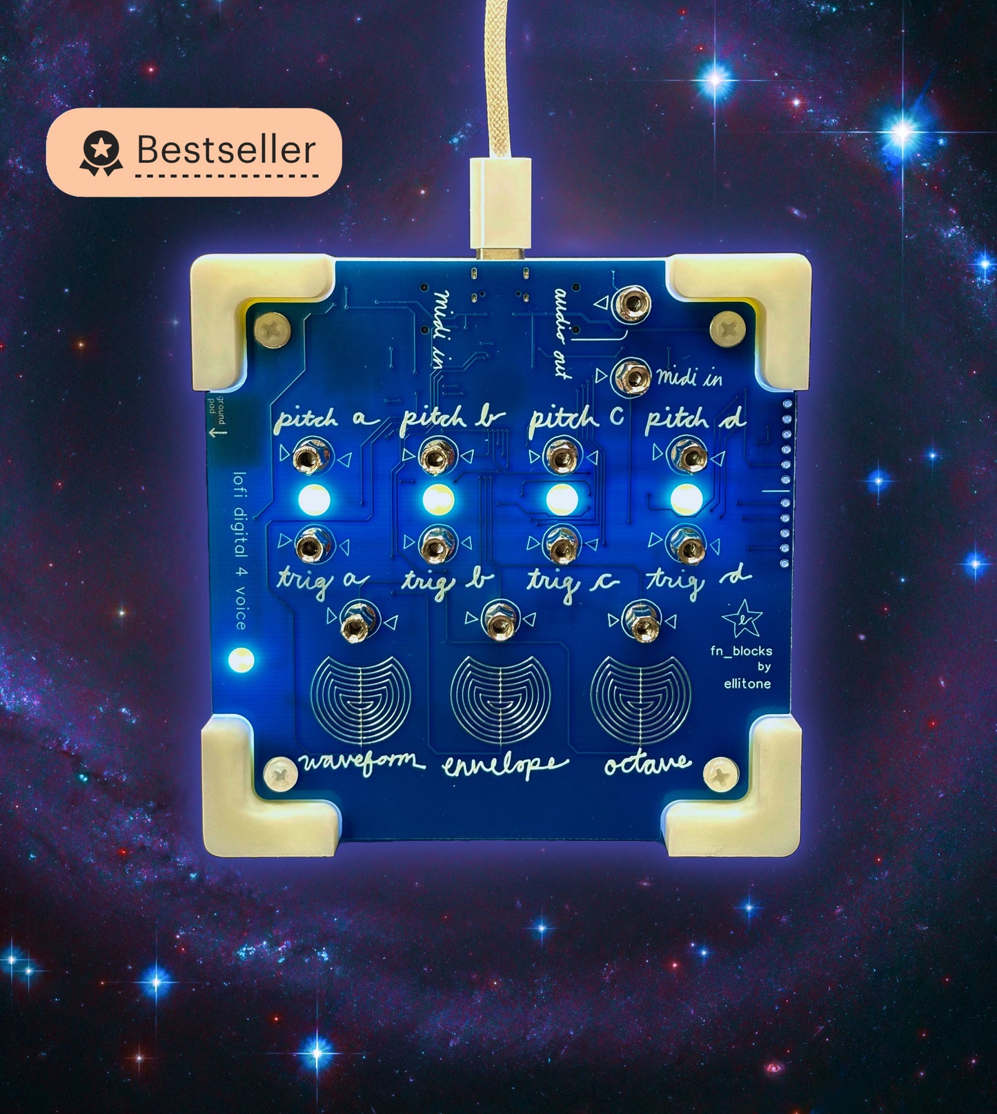 Digital 4-Voice Polyphonic Synthesizer [fn_block 01]